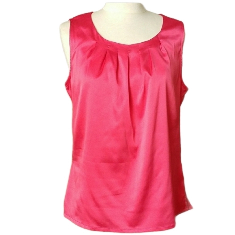 Additions by Chico's Silky Pleated Neck Sh…